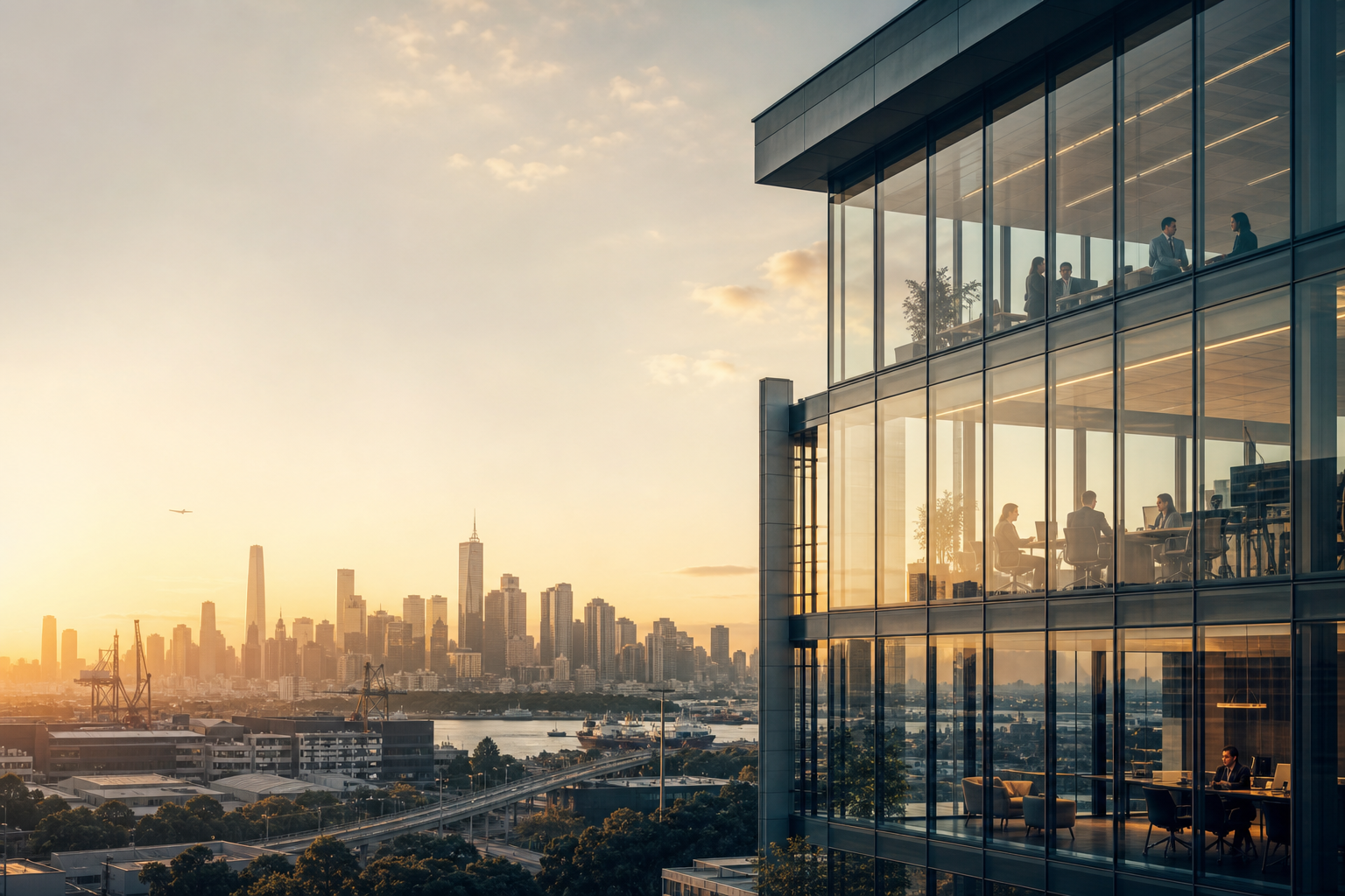 Modern commercial building exterior representing diverse industry environments